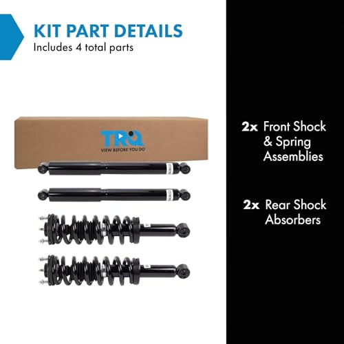 Image of TRQ Front and Rear Complete Strut Assembly & Shock Absorber Kit Shock & Spring Strut Assembly Compatible with 2015-2019 Chevrolet Colorado GMC Canyon