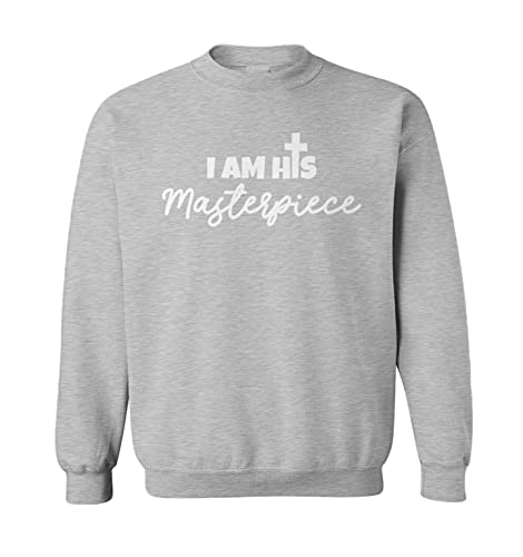 I Am His Masterpiece - God Jesus Toddler Fleece Crewneck Sweater