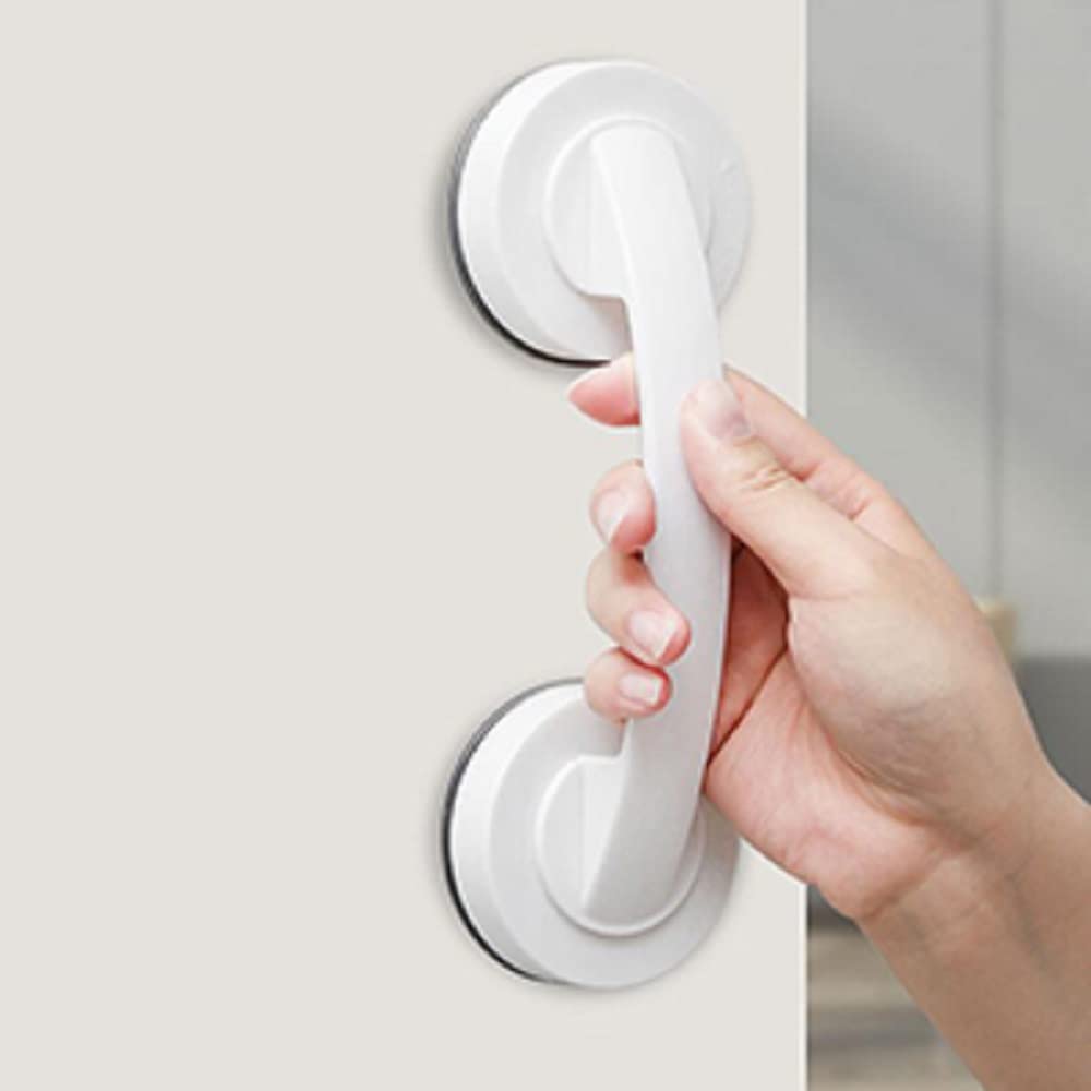 KAFENDA Grandes poignées de porte et de fenêtre en verre, portes coulissantes de salle de bain, armoires, armoires, ventouses, poignées non marquantes, poignées d'absorption non poreuses (White)