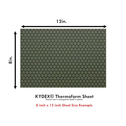 Image of KYDEX Thermoform Sheet - (Honeycomb Camo) - (Ranger Green /Black) - (8in x 12in) - (1 Sheet) - (for Holster Making, Cosplay, Hobby) - (USA Made)