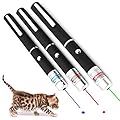 Cat Toys, 3 Pcs LED Interactive Baton cat Toy for Indoor Cats,Dog Funny Toys,Kitten Toys for Exercising and Playing, Green, Blue, Red