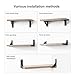 SOGAL Shelf Bracket 3 Inch x 4 Inch,Black Shelf Brackets,Small Shelf Brackets,Shelf Support Angle Brackets for Shelves, Heavy Duty Shelf L Brackets 4Pack