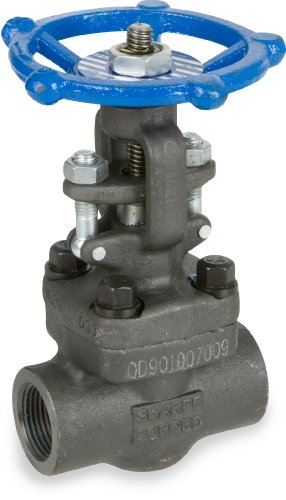 Sharpe Valves 34834 Series Carbon Steel Gate Valve, Class 800, Rising Stem, Inline, Hand Wheel, 3/8" NPT Female #1