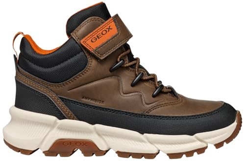 Image of Geox J Flexyper Plus Boy Ankle BootKids, Brown Cotto Black, 8 US