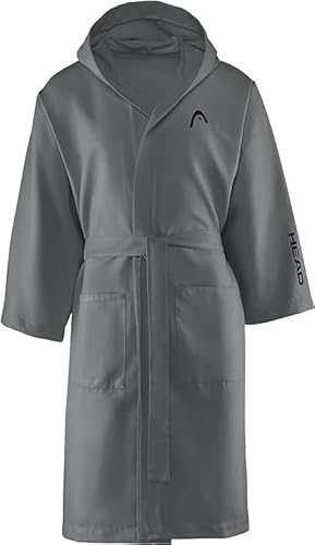 HEAD Active - Albornoz Mujer y Hombre para Ducha con Capucha y Bolsillos de Microfibra Ligero Secado Rápido, Albornoz Hombre y Mujer Suave Ultra Absorbente para Viaje, Bata Mujer Hombre Ahorra Espacio