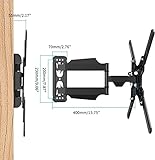 Suptek 55" TV Wall Mount, Swivel Tilt Extend TV Wall Bracket for Most 32-55 inch Curved Monitor and Plasma TVs up to 31.8kg, Adjustable Heavy Duty Wall Mount, Max VESA 400x400mm - Image 9