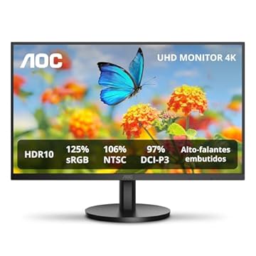 Monitor AOC 27" 4K IPS com Alto-falantes