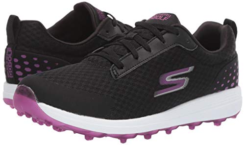 Skechers Women's Max Golf Shoe, Mesh Black/Purple, 8 M Us #TOP6