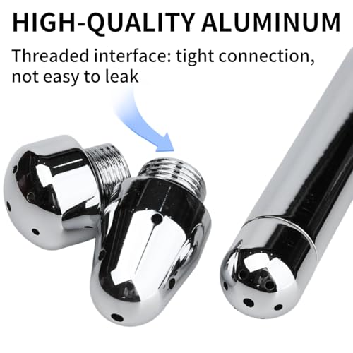 Image of Metal Shower Cleaner Enema Douche System, 3 Shower Heads,Handheld Water Shower Nozzle Anal Rinse Vaginal Cleaning Kit Cleaner Attachment for Men Women(Aluminum)