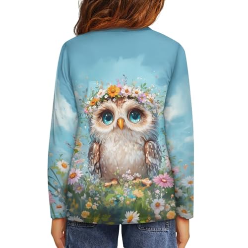 Image of Uourmeti Girls Graphic Tees Long Sleeve T Shirts for Teens Casual Tshirts Junior Sportswear Fall Tops