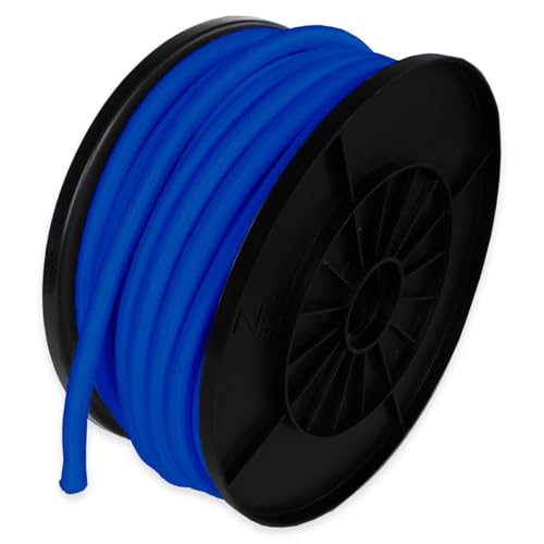 TECPLAST Sandow élastique Bleu 25 mètres 9SW - Qualité Pro - Tendeur pour bâche de diamètre 9 mm