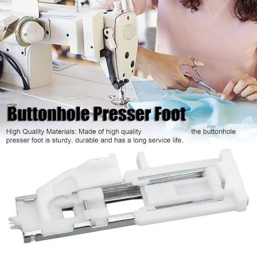 Pie prensatelas para ojal para máquina de coser blanco miniatura 3