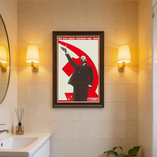 Toile propagande soviétique Lénine déco murale rétro affiche russe cadre