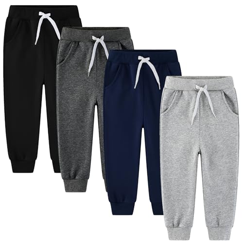 Pack Toddler and Kids Boys Sweatpants Joggers Cotton Active Soft