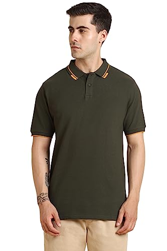 Image of Dennis Lingo Men's Regular Fit Solid Polo Cotton T-Shirt