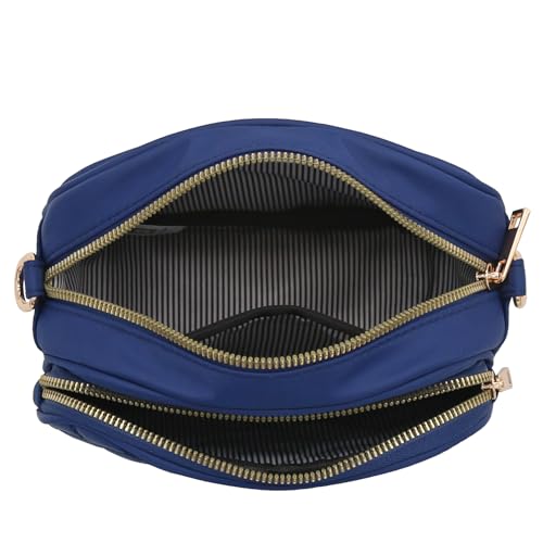 Image of FashionPuzzle Quilted Nylon Crossbody Bag with Wide Strap