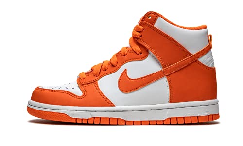 Nike Dunk High (GS) Chaussure de Basketball, White Orange Blaze White, 36.5 EU