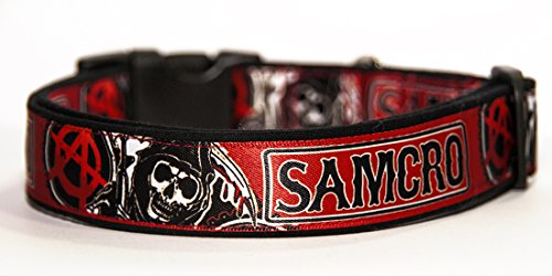 MasTazas Sons of Anarchy Samcro Redwood Original Collier de Chien Taille M Handmade Dog Collar