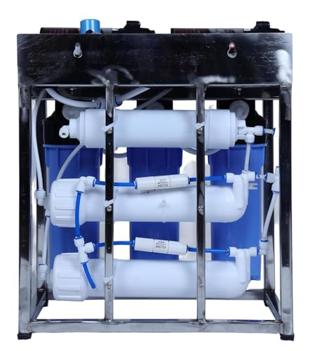 Image of AQUA D PURE 25 LPH Commercial RO Water Purifier with Double Pump Purification, TDS Adjuster, Dust Protective Cover,(color: Blue,Capacity: 25 liter Per hour)
