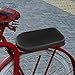 Aosekaa Bicycle Rear Seat Cushion Bike Back Seat PU Leather Easy to Install Cycling Part Bike Seat Replacement for Mountain Bikes, Black