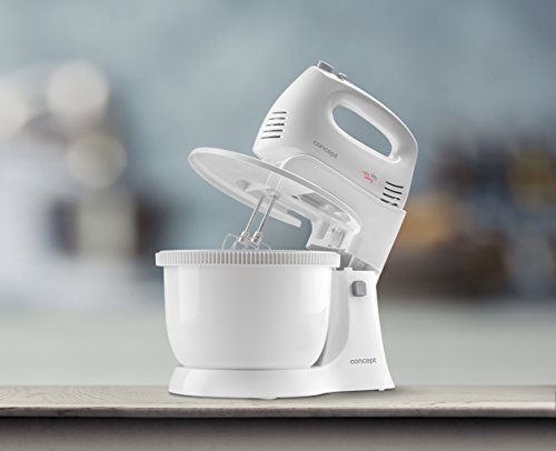 CONCEPT Hausgeräte SR3140 Food Preparation Küchenmaschine, Handrührer set: Rührständer, Kunststoff-Schüssel, lange… – Bild 3
