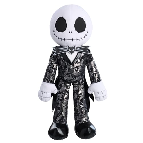 Disney Tim Burton's The Nightmare Before Christmas Large 19-inch Jack Skellington Plush Stuffed Animal, Mettalic Finish, Soft Toys for Fans, Girls,...
