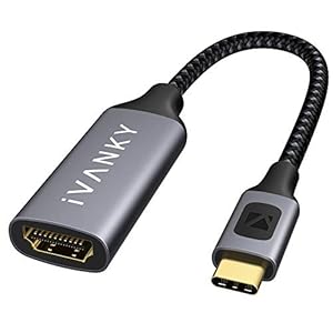 iVANKY USB C auf HDMI Adapter, 4K@60Hz Auflösungs Typ C auf HDMI Konverter mit Video/Audio, kompatibel für MacBook Pro…