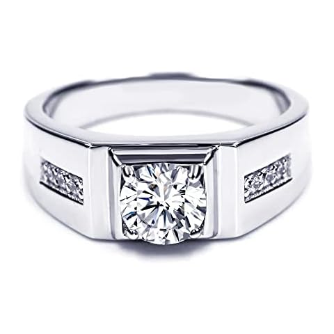 TIANYU GEMS Moissanite Engagement Ring for Men Cover
