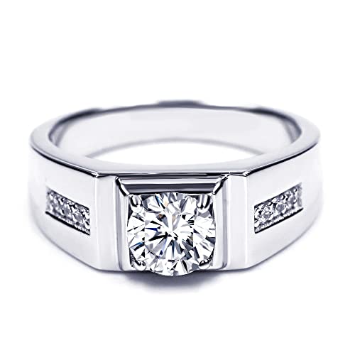 Bague de mariage homme en moissanite éclatante pour votre grand jour