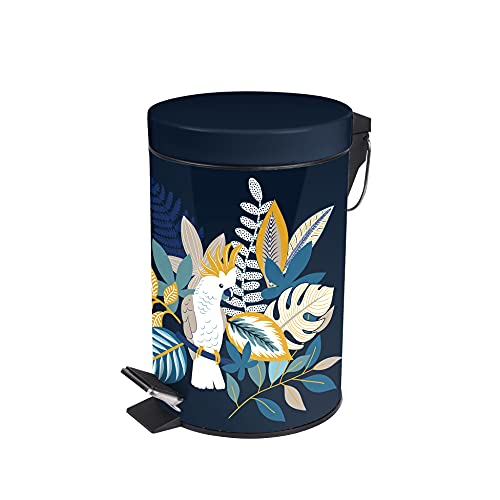 Douceur d'Intérieur, Poubelle à Pédale (3 L) Aramis, Métal Imprimé