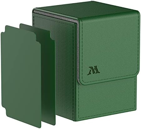 Pulchra Card Deck Box with 2 Dividers per Holder for TCG, Large Size for 100+ Cards Without Sleeves (Dice Design,Blue)