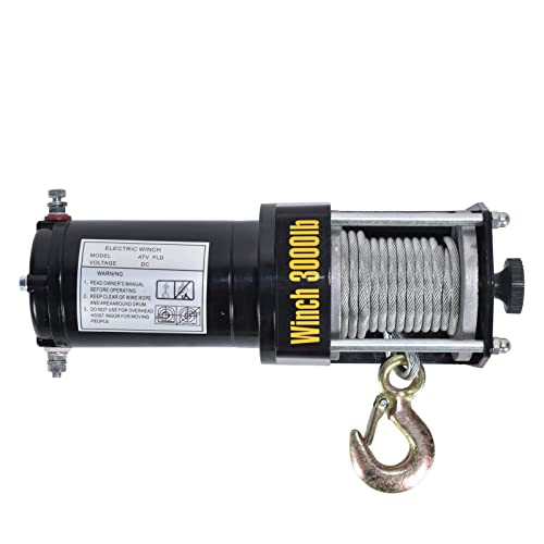 Winch eléctrico 3000LBS con cable y gancho de aleación miniatura 1