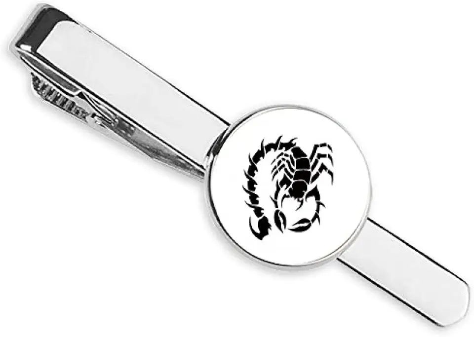 Gravata com clipe para amarrar em forma de inseto natural escorpião, presente para homem de negócios