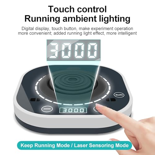 Oscilador digital Vortex, mezclador de laboratorio con velocidad ajustable 100-3000 rpm, control de pantalla digital, portátil para vasos de precipitados y frascos de química