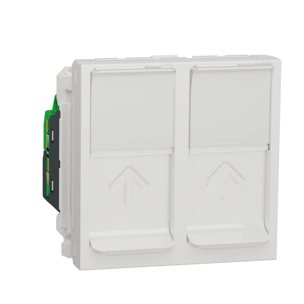 Schneider Electric NU342618 Double Socket RJ45 Category 6 STP 2 Modules Polar