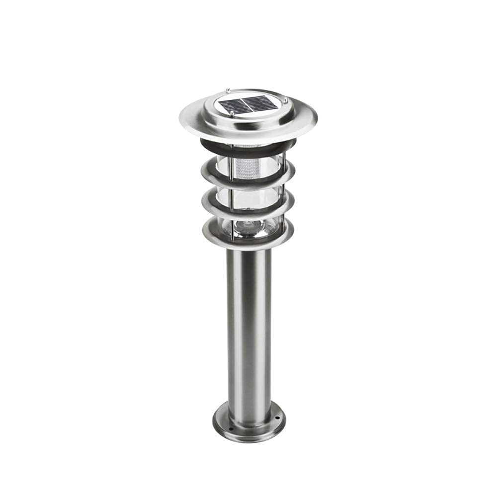 Luci solari da Prato per Esterni IP54 Impermeabile in Acciaio Inossidabile Paesaggio Giardino Pilastro Lampada a Colonna Luci a induzione Villa Via Corridoio Corridoio Decor Ombra acrilica Lanterna