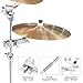 RANMING Drum Set Mounting Clamp Cymbal Stand Extension Arm L Cymbal Clamp for 8-12 Inch Splash Cymbals,Adjustable Cymbal Arm Fits 15-33mm Cymbal Stand, Drummer Beginner Percussion Accessories