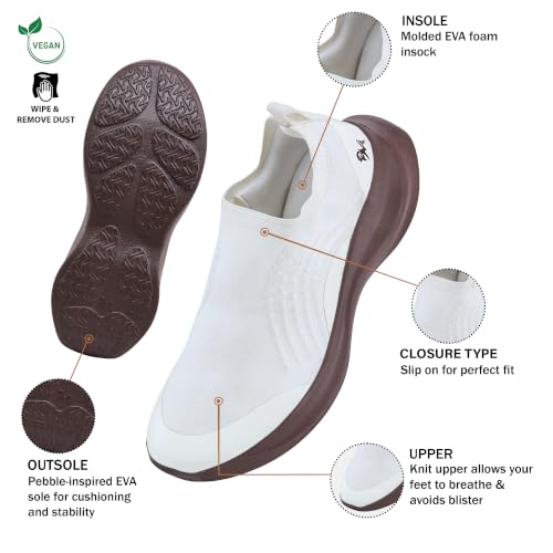 Image of Neeman's Curve Knit Slip On Shoes for Men | Casual Slip On Shoes | Lightweight Walking Shoes | Breathable Knit Upper | Comfortable Cushioned Shoes | Stretch Fit | EVA Sole with Grip