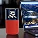 Rico Industries NCAA Arizona Wildcats 16 oz Ceramic Tumbler with Silicone Grip, Deep Laser Engraved, Navy and Red Colored Design with Slide Lid, Travel Coffee Mug, Matte Glaze