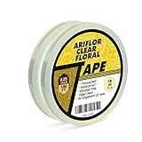 ARIFLOR 2Packs Clear Floral Tape - 1/4" Wide Floral Vase Tape, Clear Waterproof Floral Tape for Fres