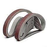 10-Pack Sanding Belts 25 x 330 mm for Angle Grinder — 40 to 1000 Grit Aluminum Oxide Abrasive Belts for Metal Polishing, Wood Grinding & Industrial Use(60#)