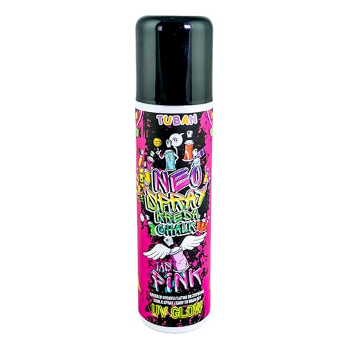 Chalk Spray rose bombe peinture craie herbe bois verre lavable TUBAN 150 ml