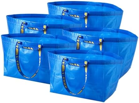 eLisa Ikea - 5X Frakta Blue Large Bags - Ideal For Outdoor Use & Storage (Max Load - 25Kg) ORIGINAL PACKING image 3