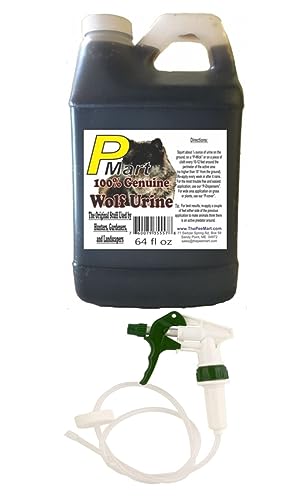 100% Real Wolf Urine 64 oz Bulk Filler Sprayer Combo. Full Strength!