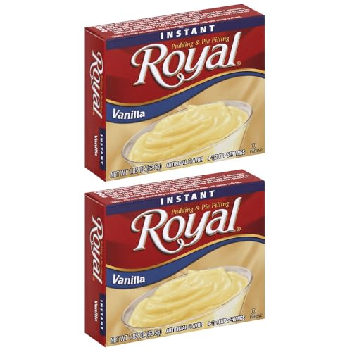 2 Packs Royal Instant Pudding Vanilla Dessert Mix Filling Fat Fre...