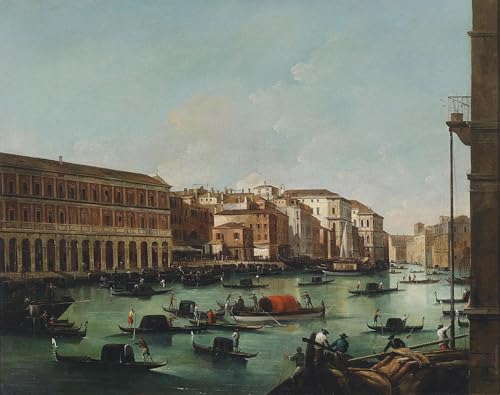 Affiche Toile Vue du Grand Canal de Giuseppe Bernardino Bison pour décoration murale 60x90cm