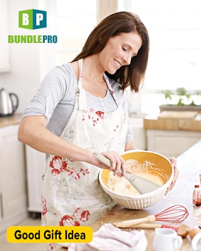 Miniatura 7 de Paquete De 2 Cucharas De Cocina Antiadherentes, Cuchara Espátula Multifunción Sin Bpa, Diseño De Una Sola Pieza, Adecuadas Para Recoger, Raspar, Servir Y Mezclar Negro-Caqui