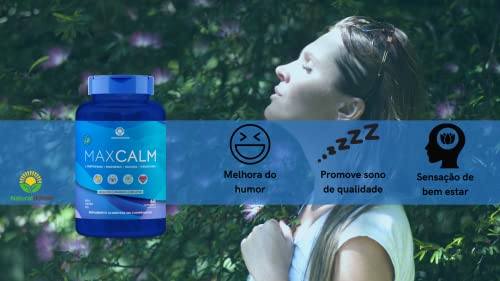 Max Calm L-Triptofano Magnésio Relax Foco Bem Estar 60 Comp - Natural do Vale