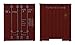 Walthers SceneMaster 949-8203 HO Scale Model of K-Line 40' Hi Cube Corrugated Container W/Flat Roof