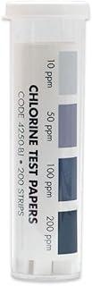 LaMotte Insta-Test 4250-BJ Chlorine Single Factor Test Strip, 10-200ppm Range (Pack of 200)